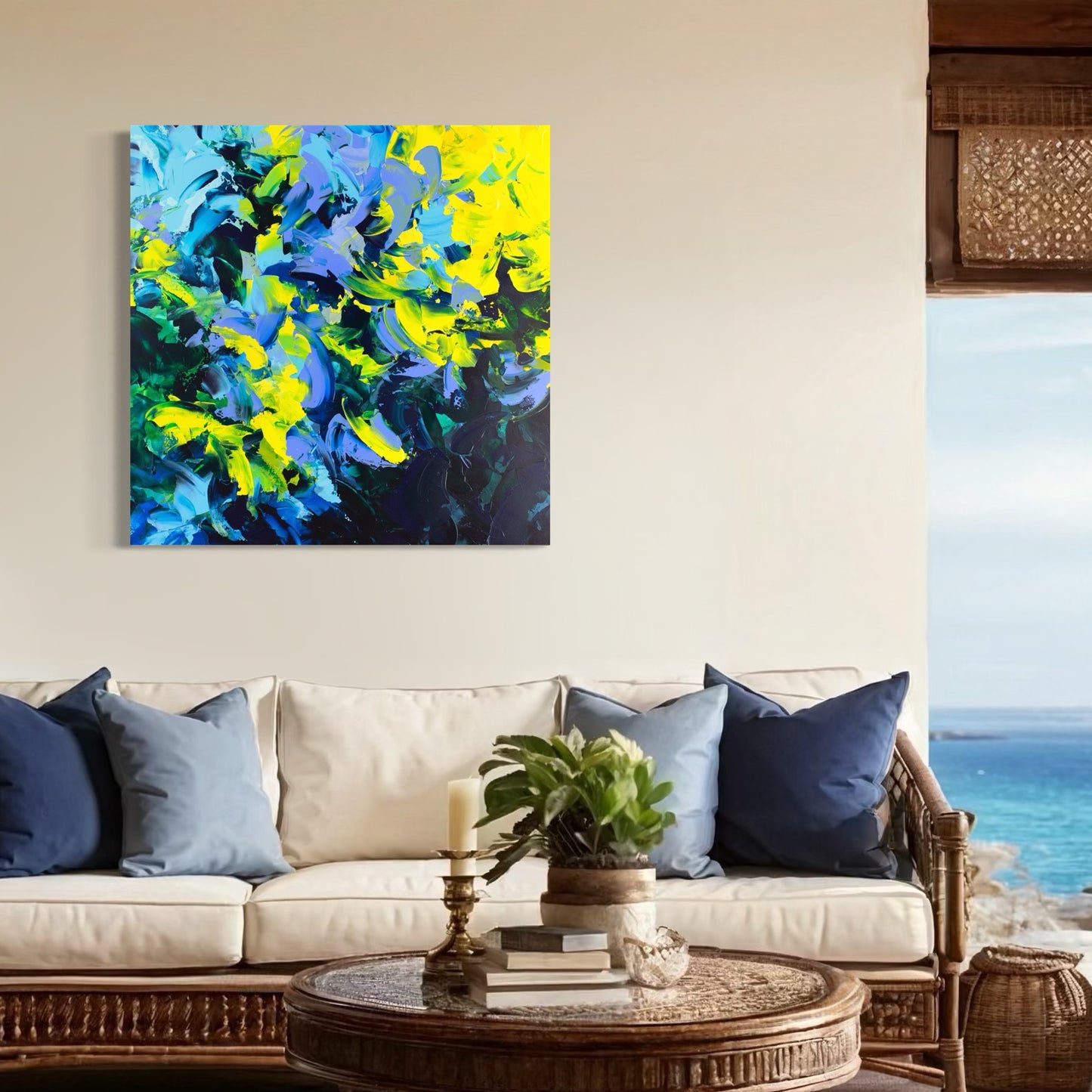 Beach Day  I  36"  x 36"