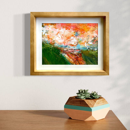 Coral Sky   - Original  I  11.5” x 15”  framed