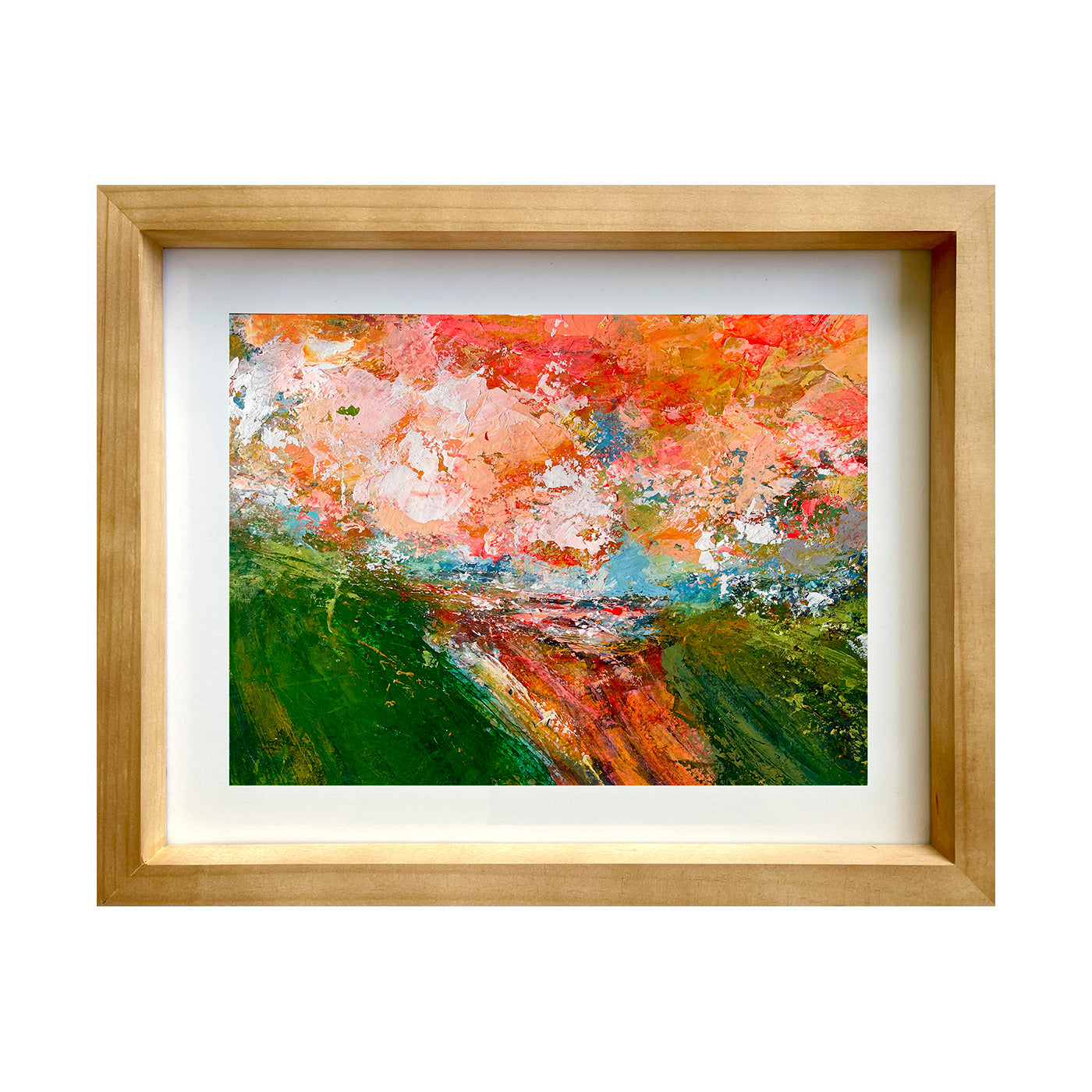 Coral Sky   - Original  I  11.5” x 15”  framed
